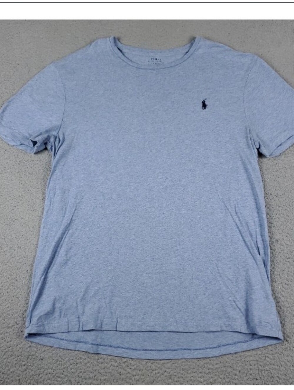 Ralph Lauren Light Marble Blue Short-Sleeve Crew Tee with Pony
